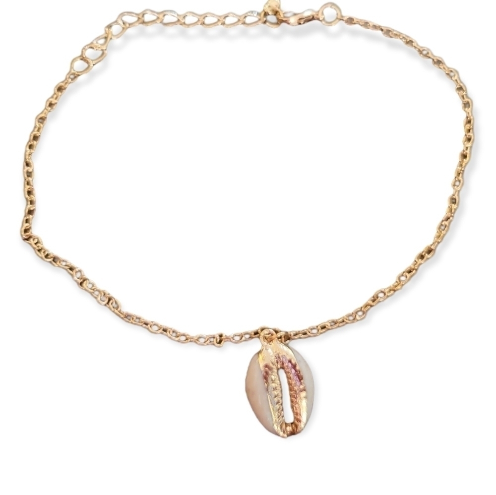 New Seashell Anklet Beach Theme Goldplated Chain Anklet Seashell Jewelry